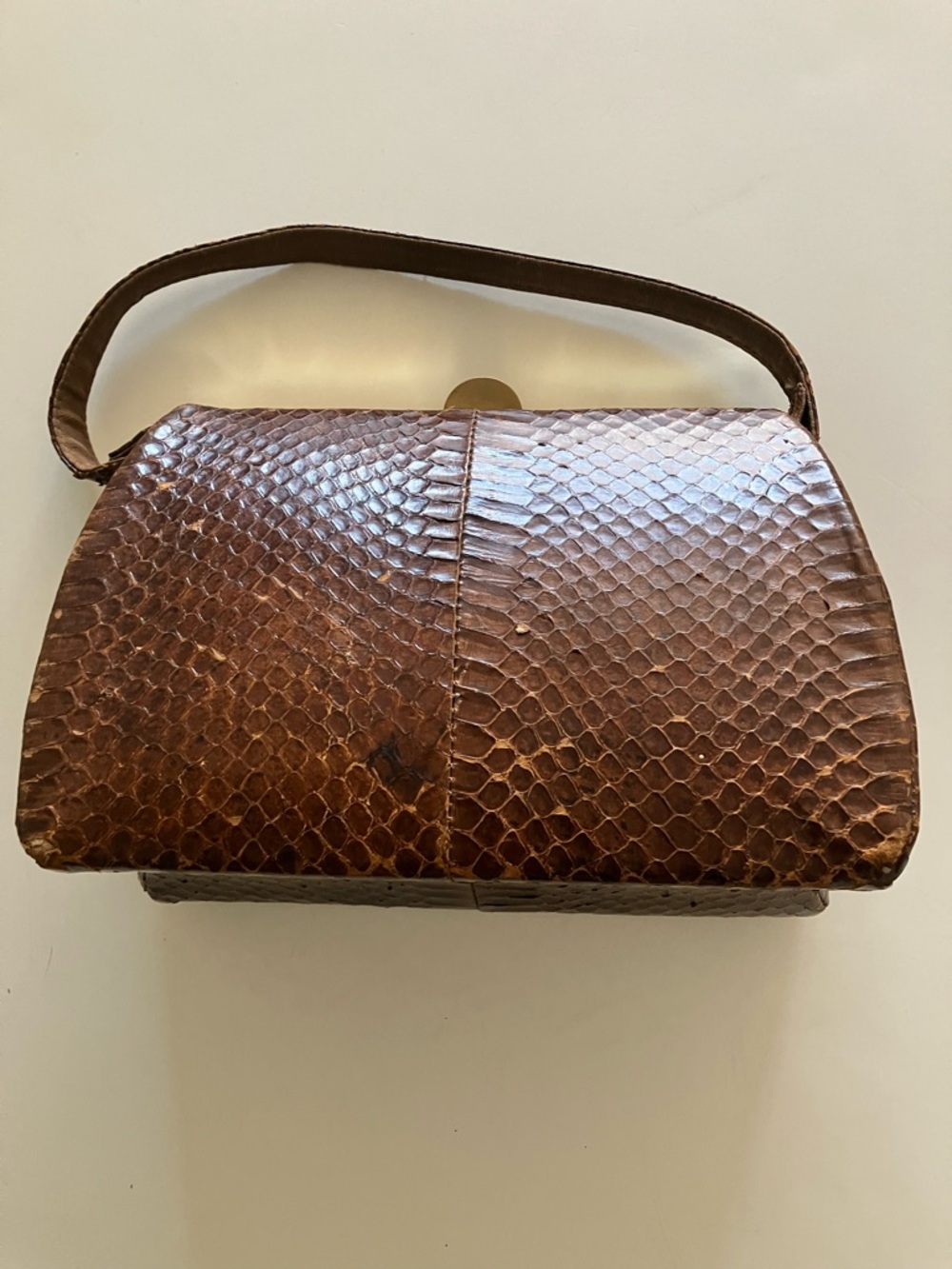 Antique Alligator Handbag From Early 1950’s